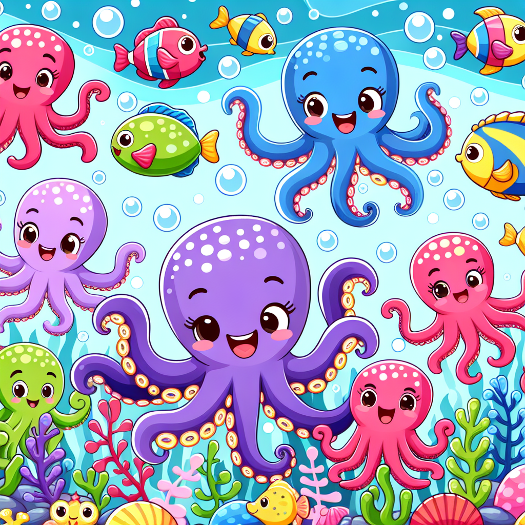 Silly Octopuses Paint By Diamonds Art