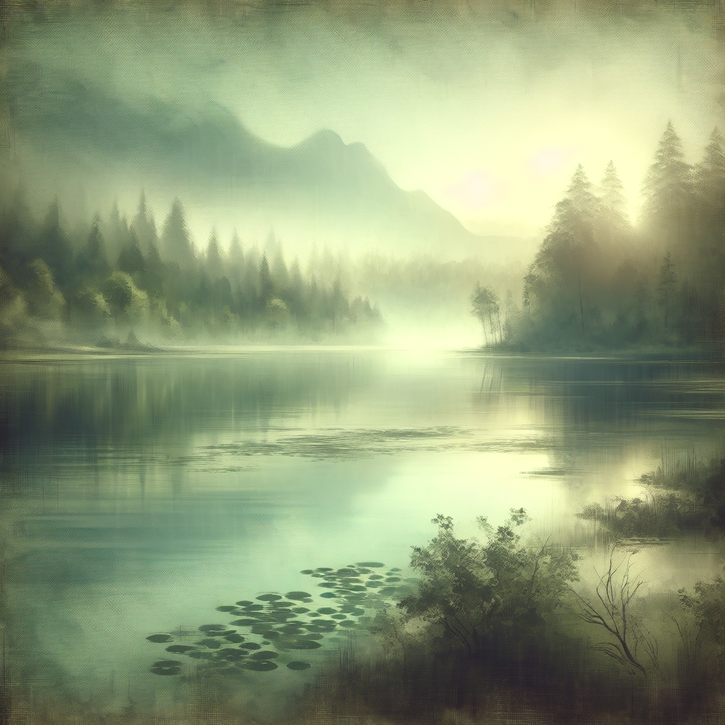 Mysterious Foggy Lake Diamonded Painting Kits