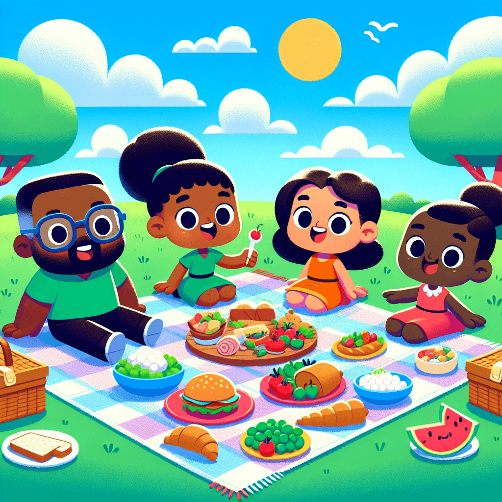 Giggly Picnic Scene Paint By Diamonds Art