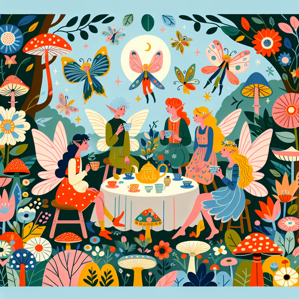 Fairy Garden's Secret Tea Party Paint By Diamond