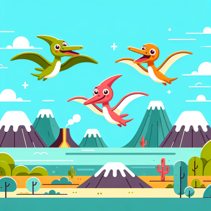 Playful Pterodactyls Paint By Diamonds