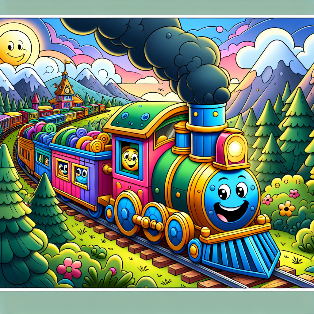 Cheerful Train In Fantasy Land DIY Paint By Diamonds
