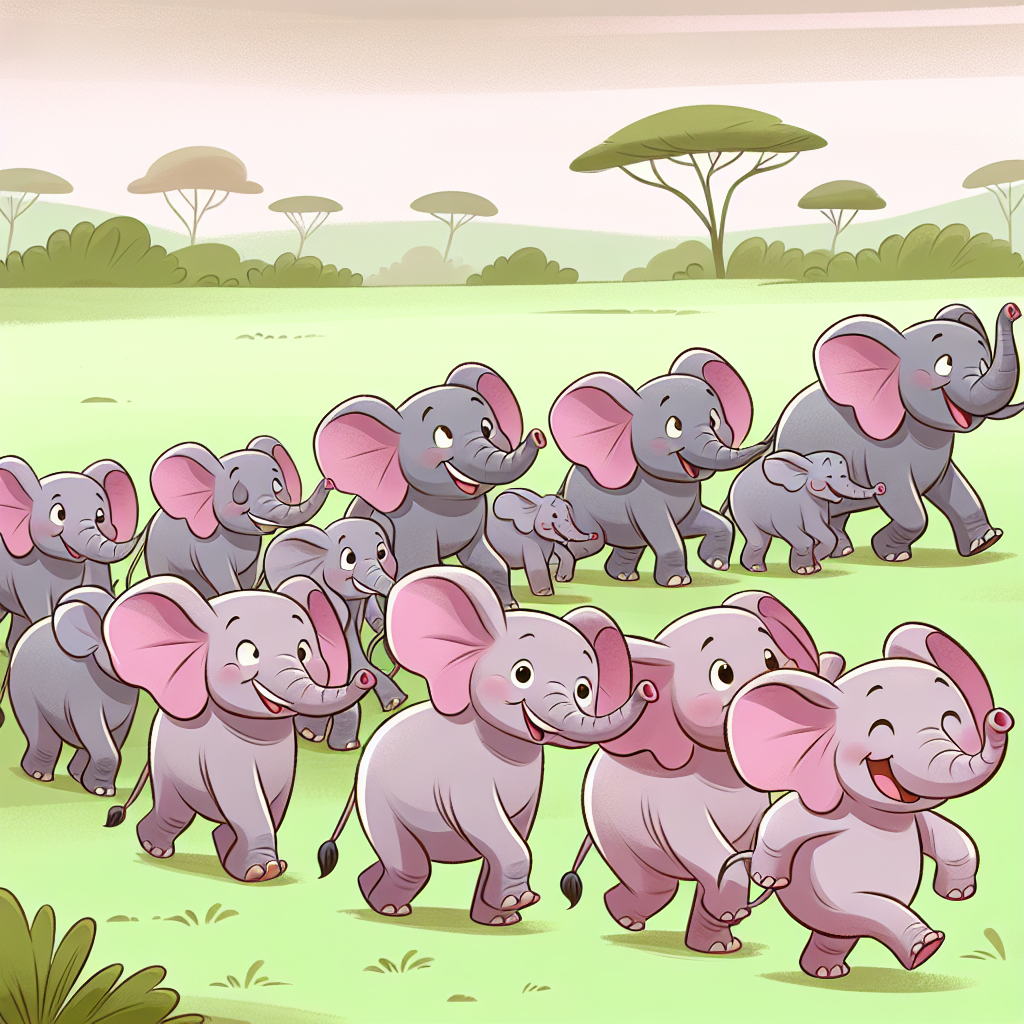 Elephant's Playful Parade DIY Paint By Diamonds