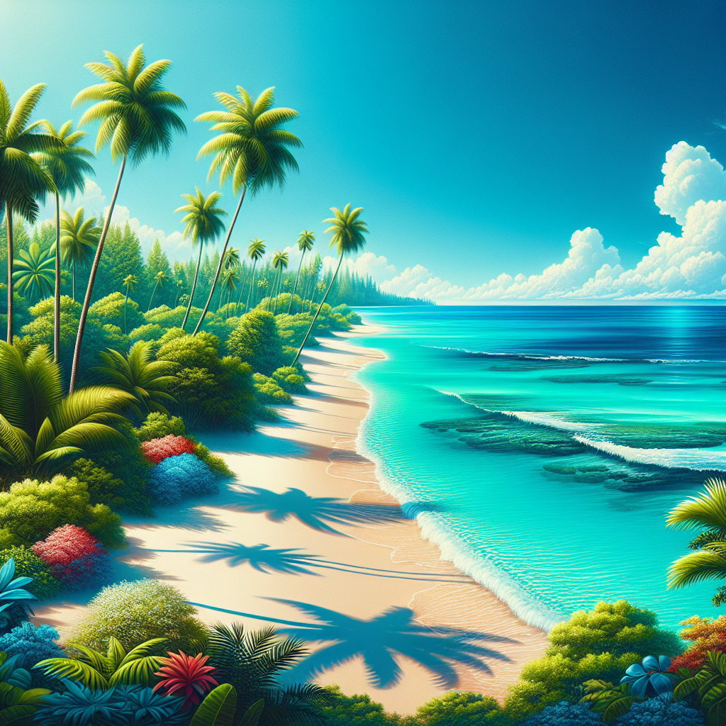 Lush Tropical Beach Paint By Diamond