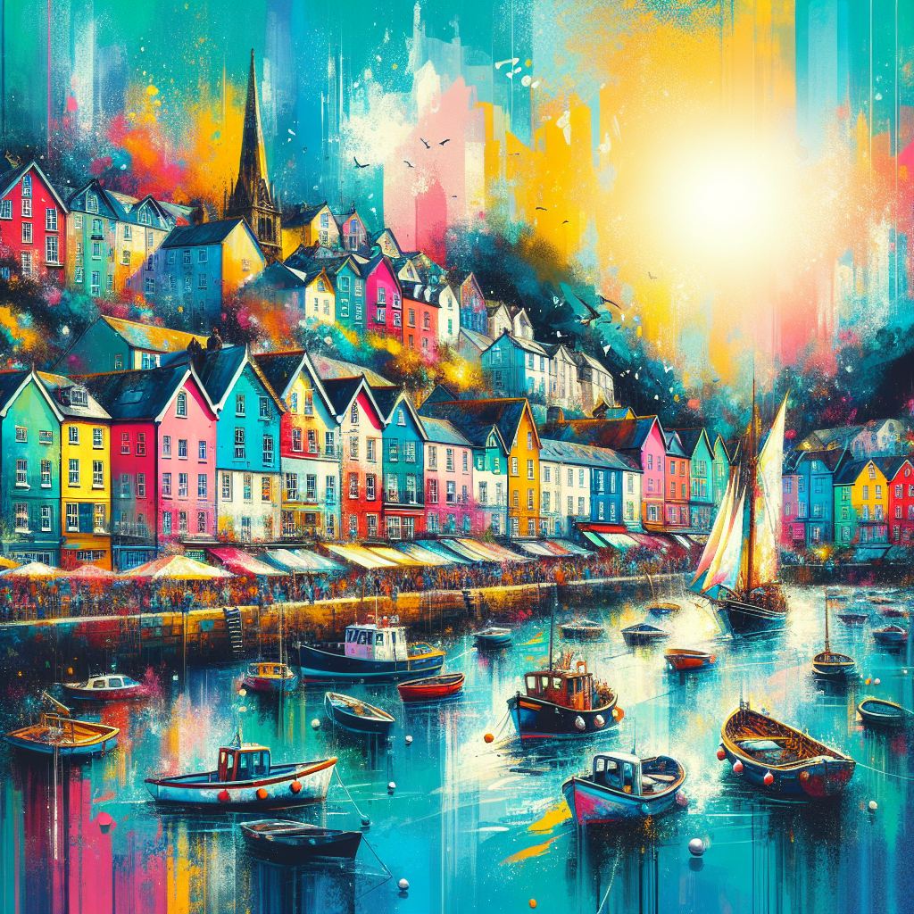 Vibrant Coastal Townscape Diamond Painting