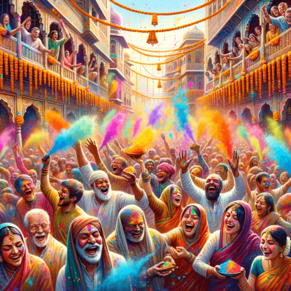 Holi Festival Of Colors Paint By Diamonds Kits