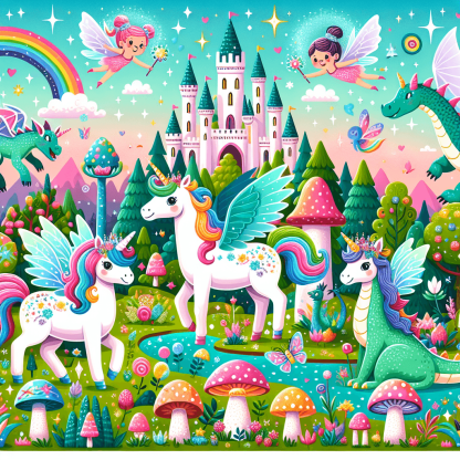 Fantastic Fantasy Worlds Paint By Color