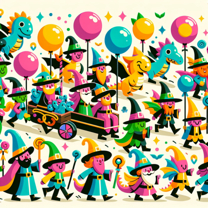 Fantasy Friends Parade Paint By Diamond