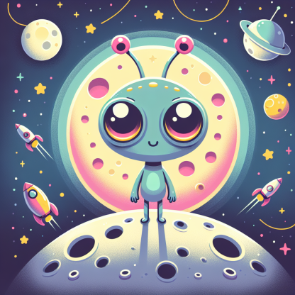 Silly Alien Adventure Paint By Diamonds Art
