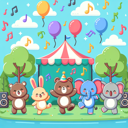 Dancing Festival Animals Paint By Diamonds Art