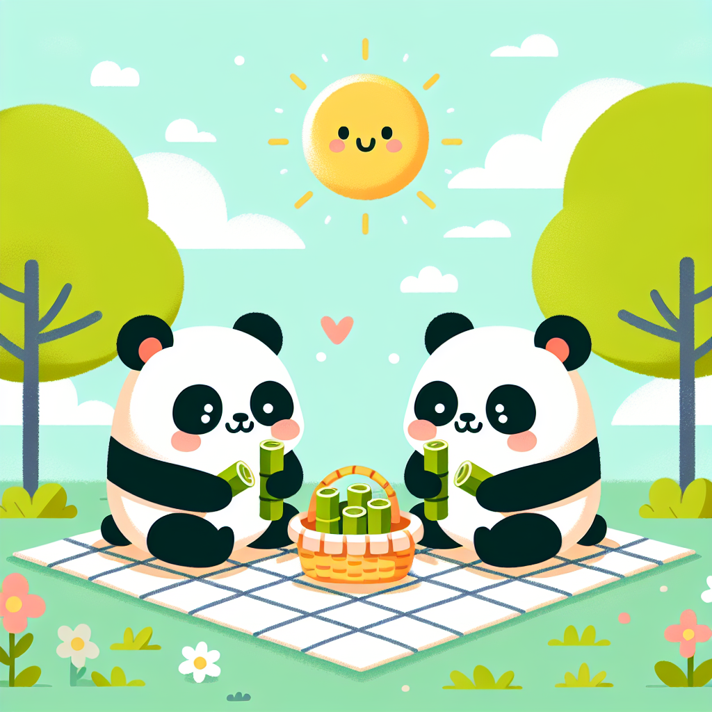 Panda Party Picnic Painting Diamond Kit