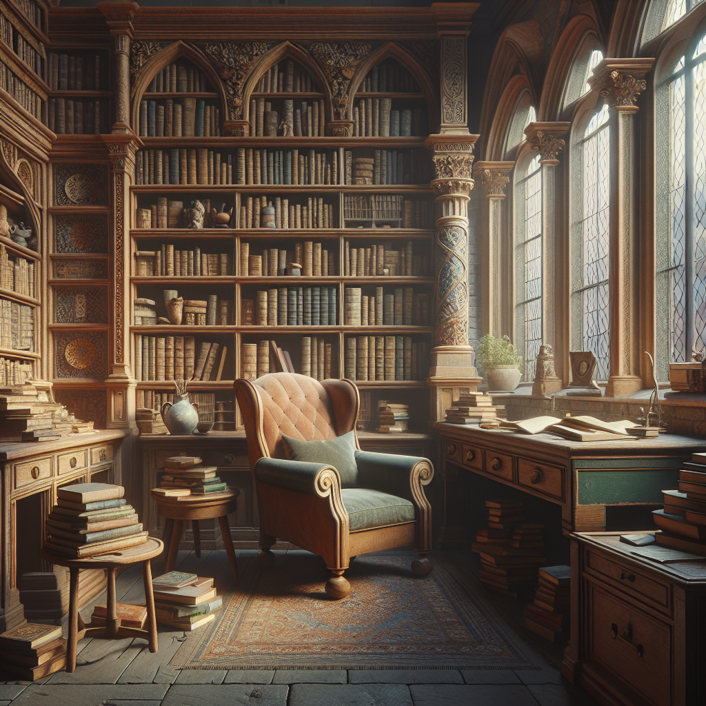 Vintage Book Lover's Nook Paint By Diamonds