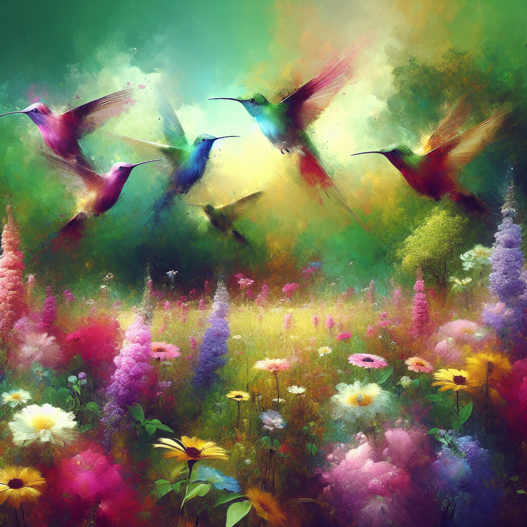 Harmonious Hummingbirds Painting Diamond Kit