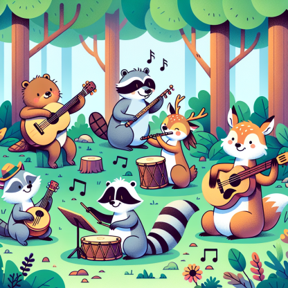 Musical Forest Band Paint By Color