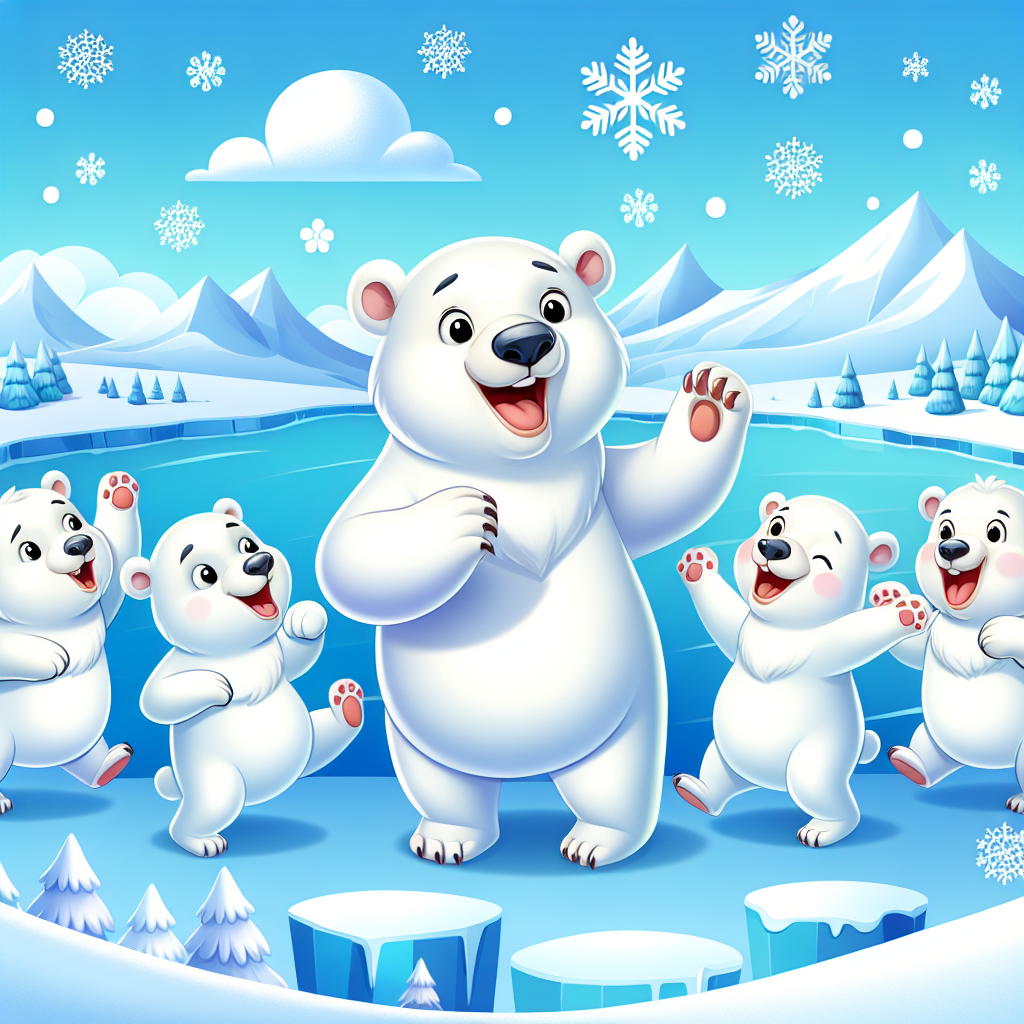 Festive Polar Bear Party Paint By Diamond