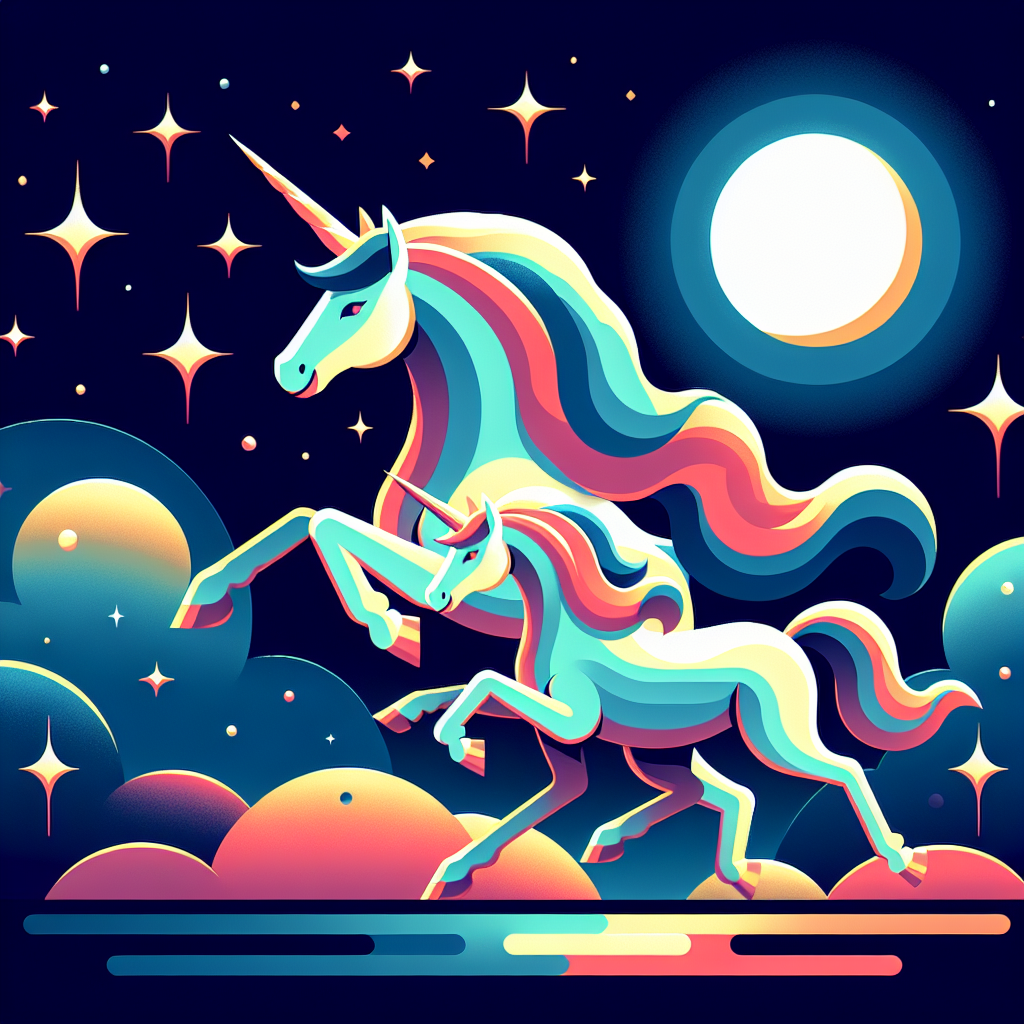 Magic Moonlight Unicorns Paint By Diamonds