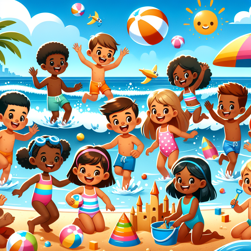 Bouncing Beach Fun Paint By Diamond