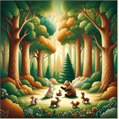 Adorable Forest Friends Painting Diamond Kit