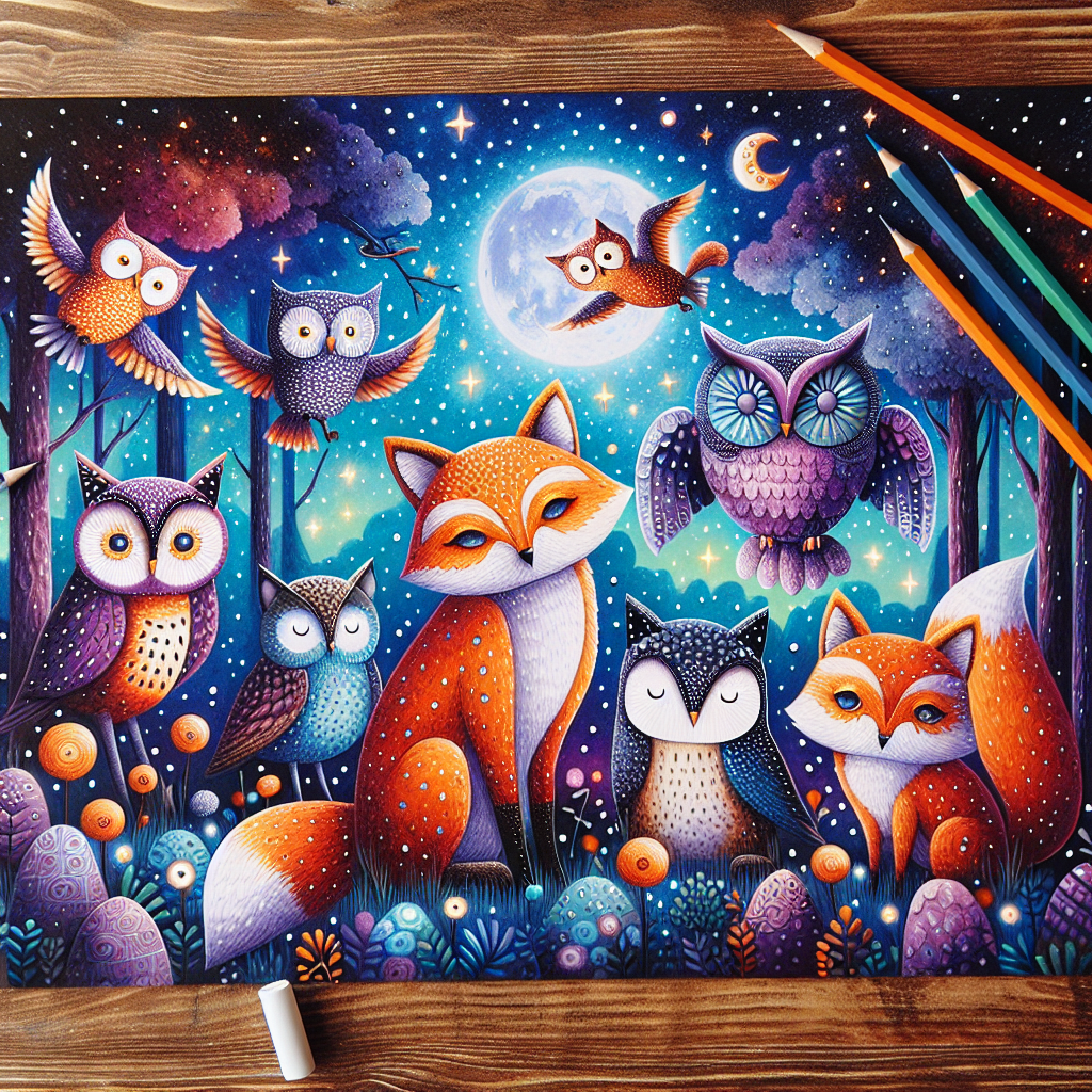 Celestial Night Animals Diamond Painting
