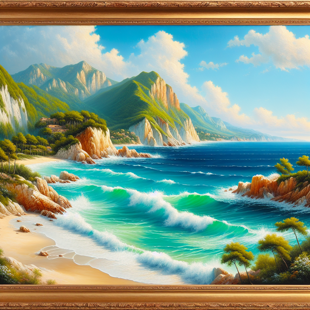 Secluded Mediterranean Coast Paint By Diamonds