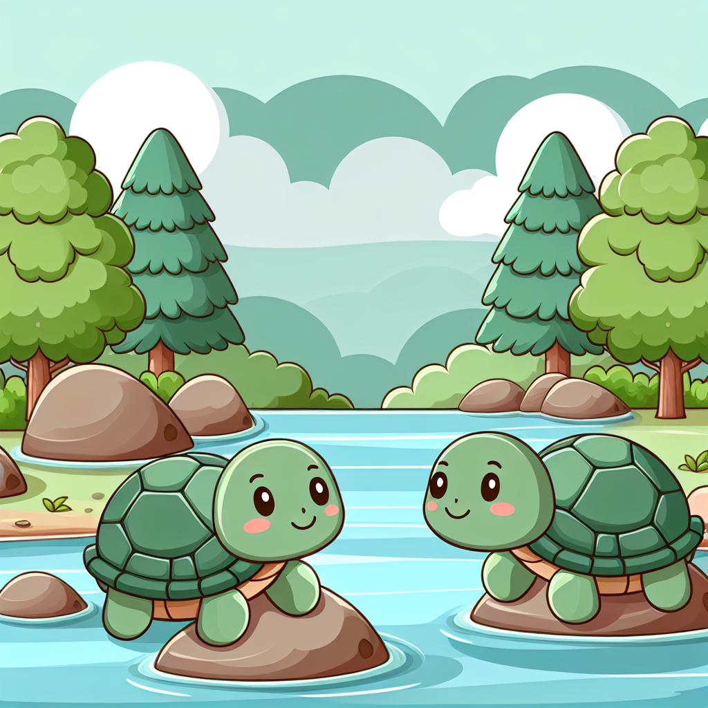 Riverside Reflection Turtles Paint By Diamond