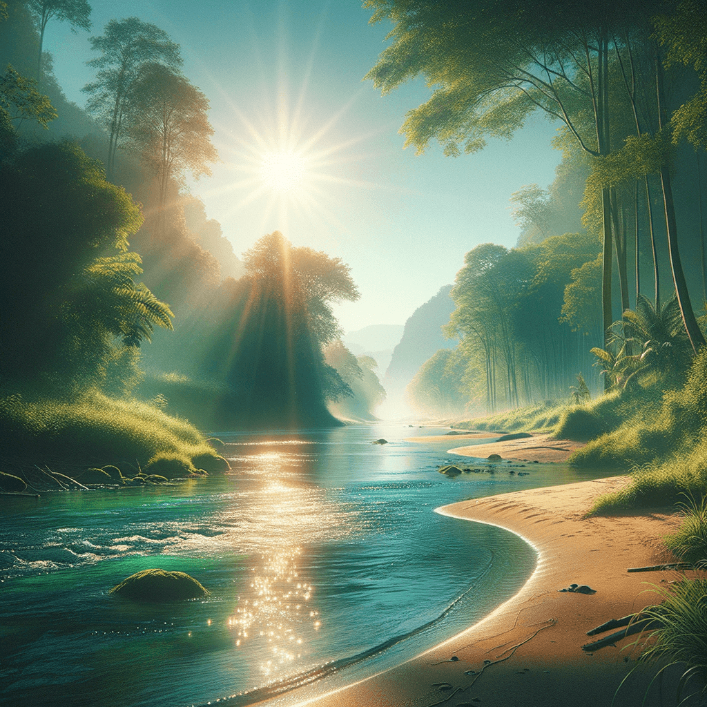 Glistening Riverbank Diamond Painting
