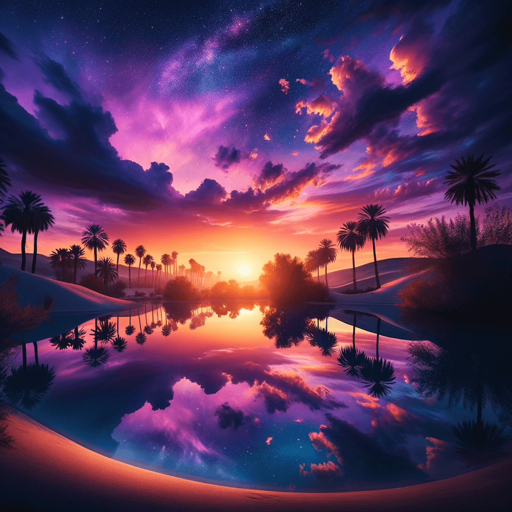 Glimmering Twilight Oasis 5D DIY Paint By Diamond Kit – Original Paint ...