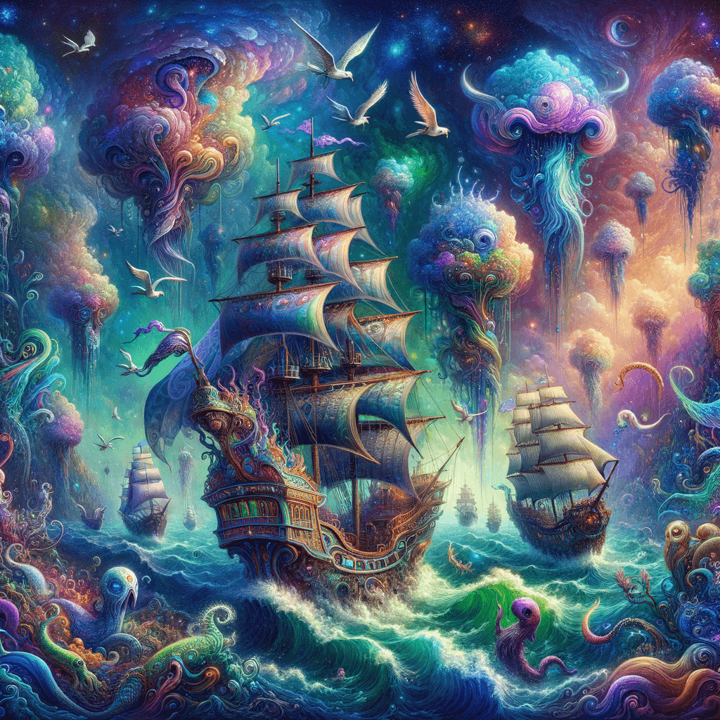 Fantasy Ocean Voyage Paint By Color