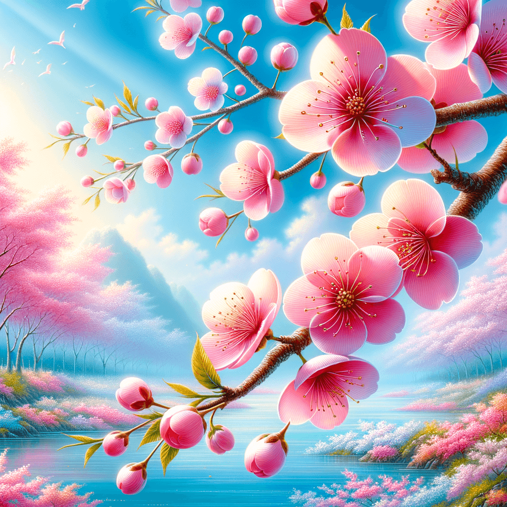 Blooming Cherry Blossoms Diamond Painting