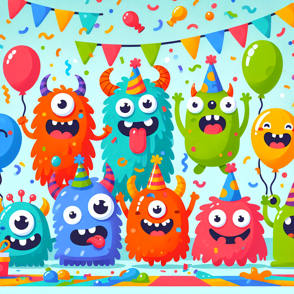 Merry Monster Party Paint By Color