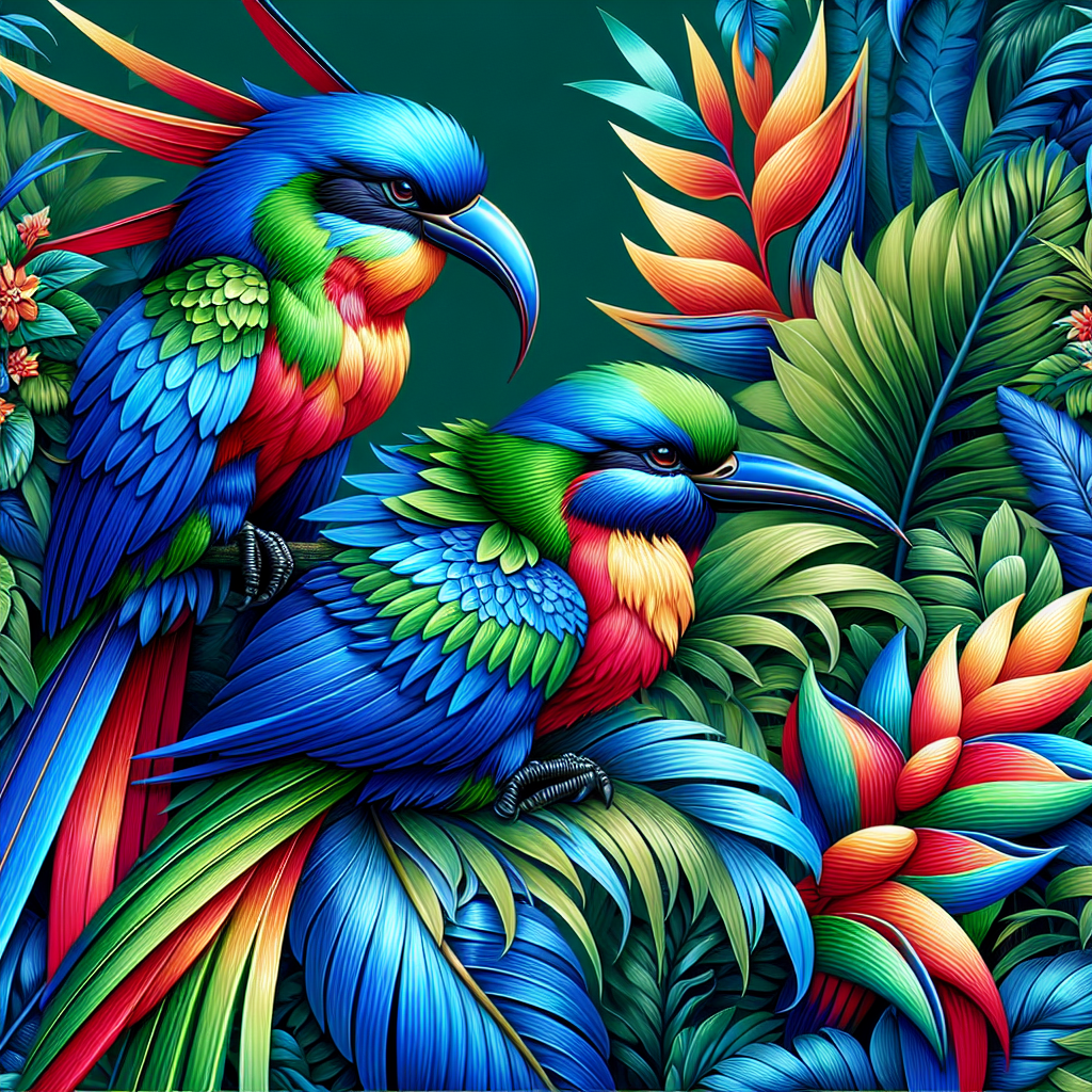 Colorful Tropical Birds Diamonded Painting Kits