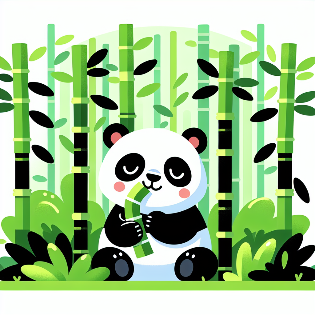 Giant Panda's Bamboo Forest Painting By Diamonds Kit