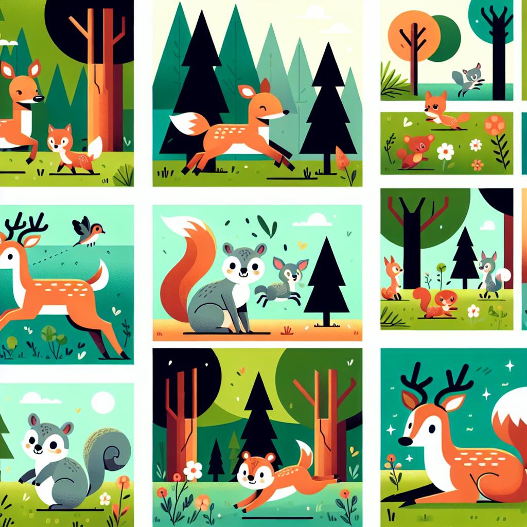 Playful Forest Frolic Paint By Color