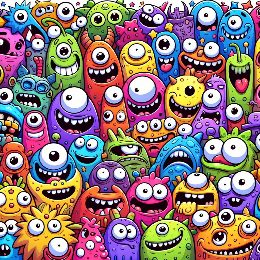 Monster Mania Paint By Diamonds Art