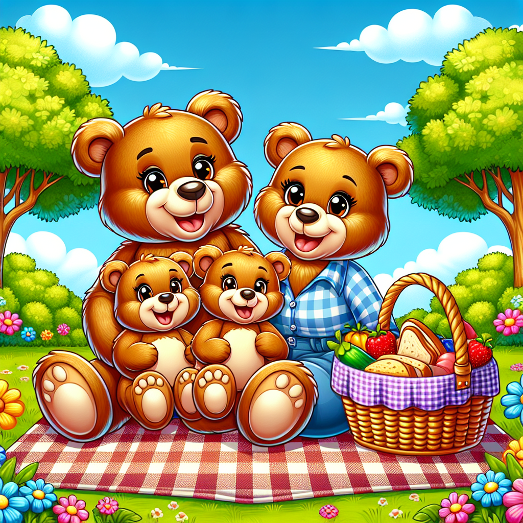 Cuddly Teddy Bear Family Painting By Diamonds Kit
