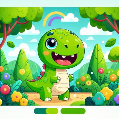 Sunny Day Dino Diamond Painting