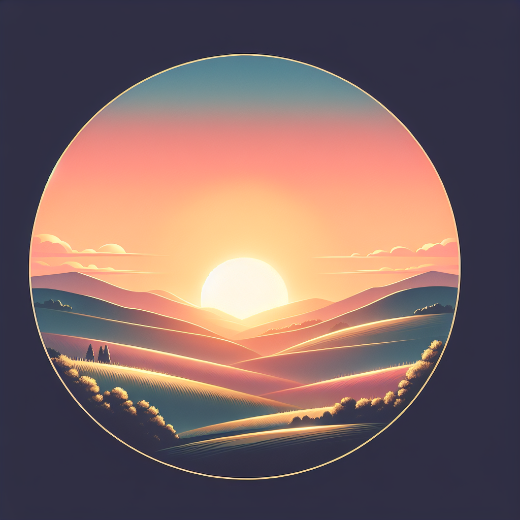 Radiant Sunrise In The Hills Paint By Diamonds