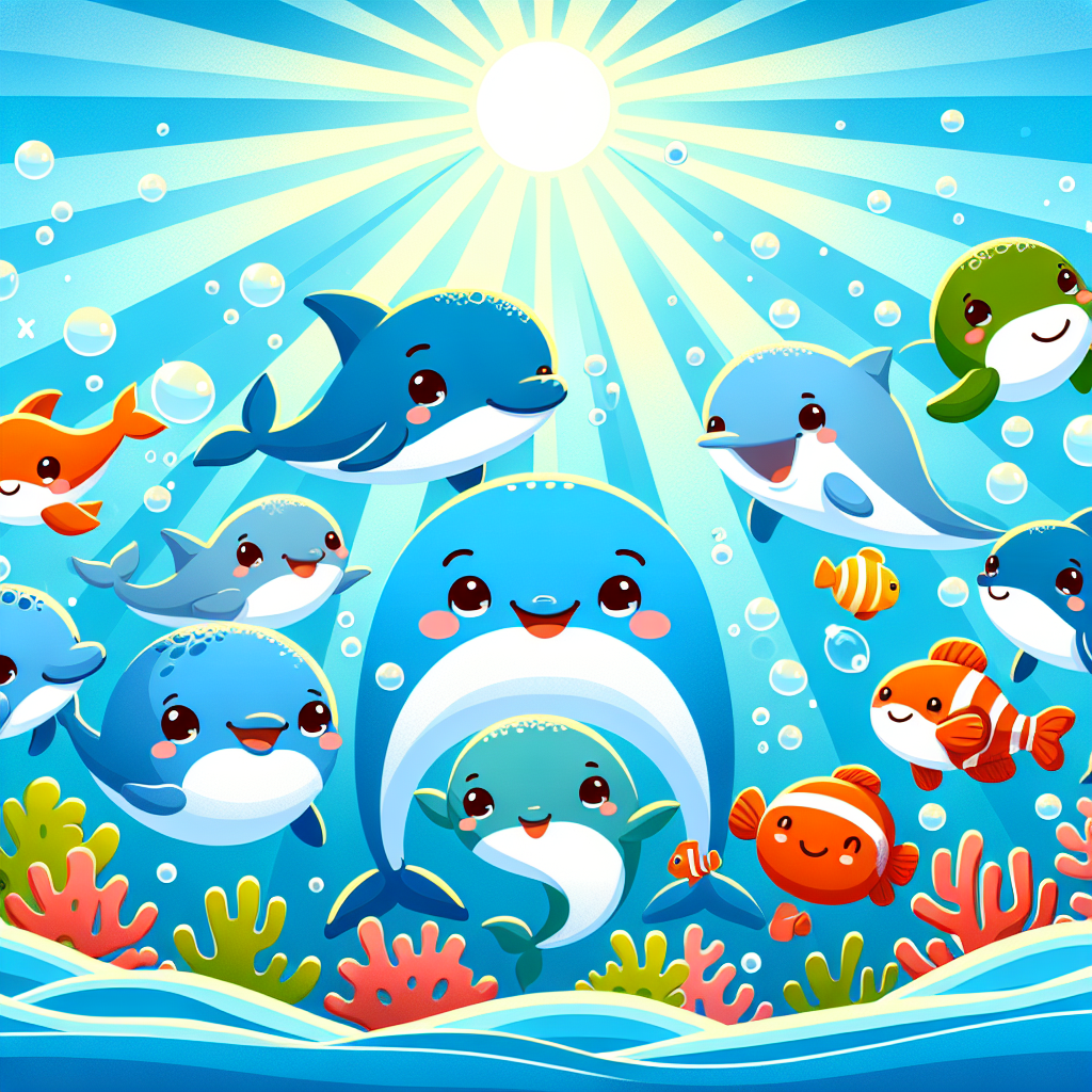 Friendly Ocean Animals Paint By Color