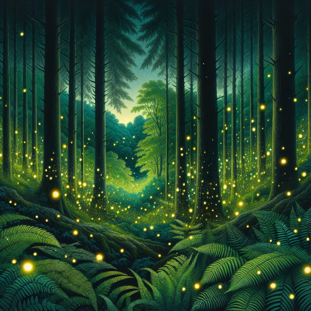 Magical Firefly Forest Diamond Painting