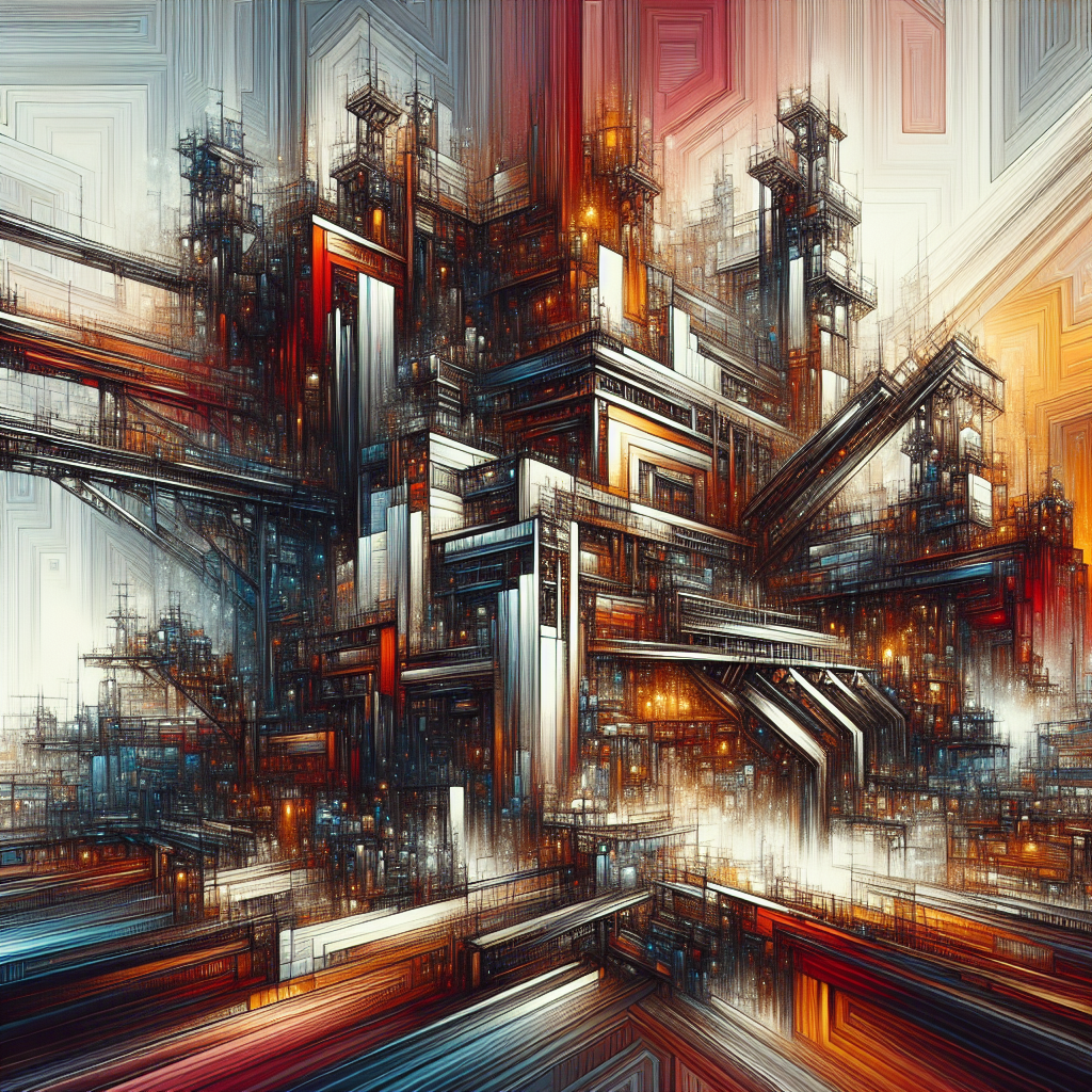 Dynamic Industrial Landscape Painting Diamond Kit