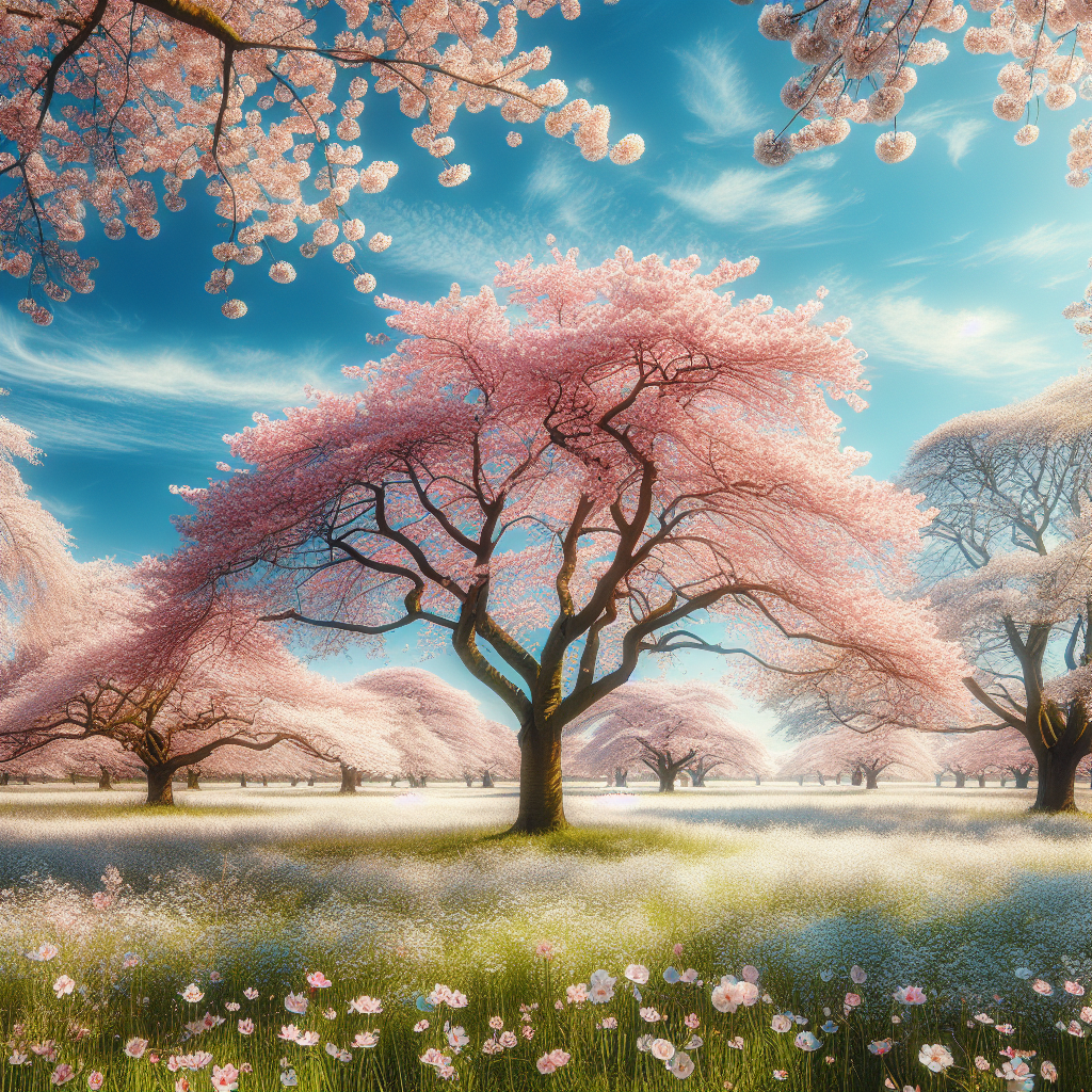 Glorious Cherry Blossom Painting Diamond Kit