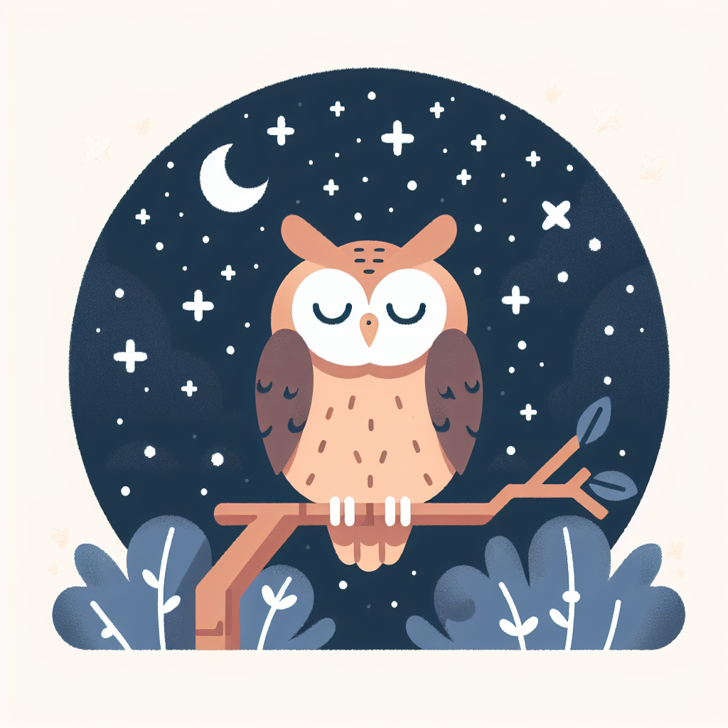 Curious Owl's Forest Night Diamond Painting
