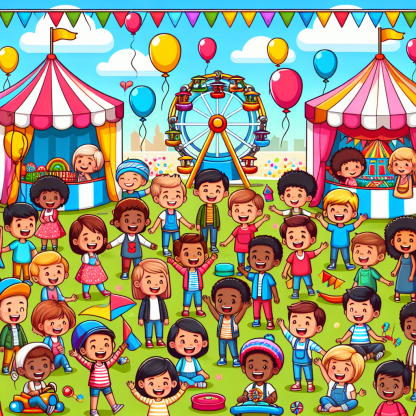 Giggle Carnival Fun Paint By Diamonds Art