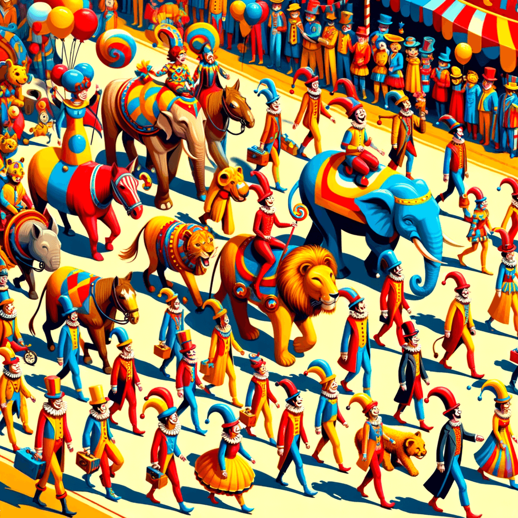 Whimsical Circus Parade Paint By Diamonds Art