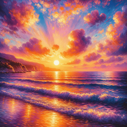 Mediterranean Sunset Harmony Paint By Color