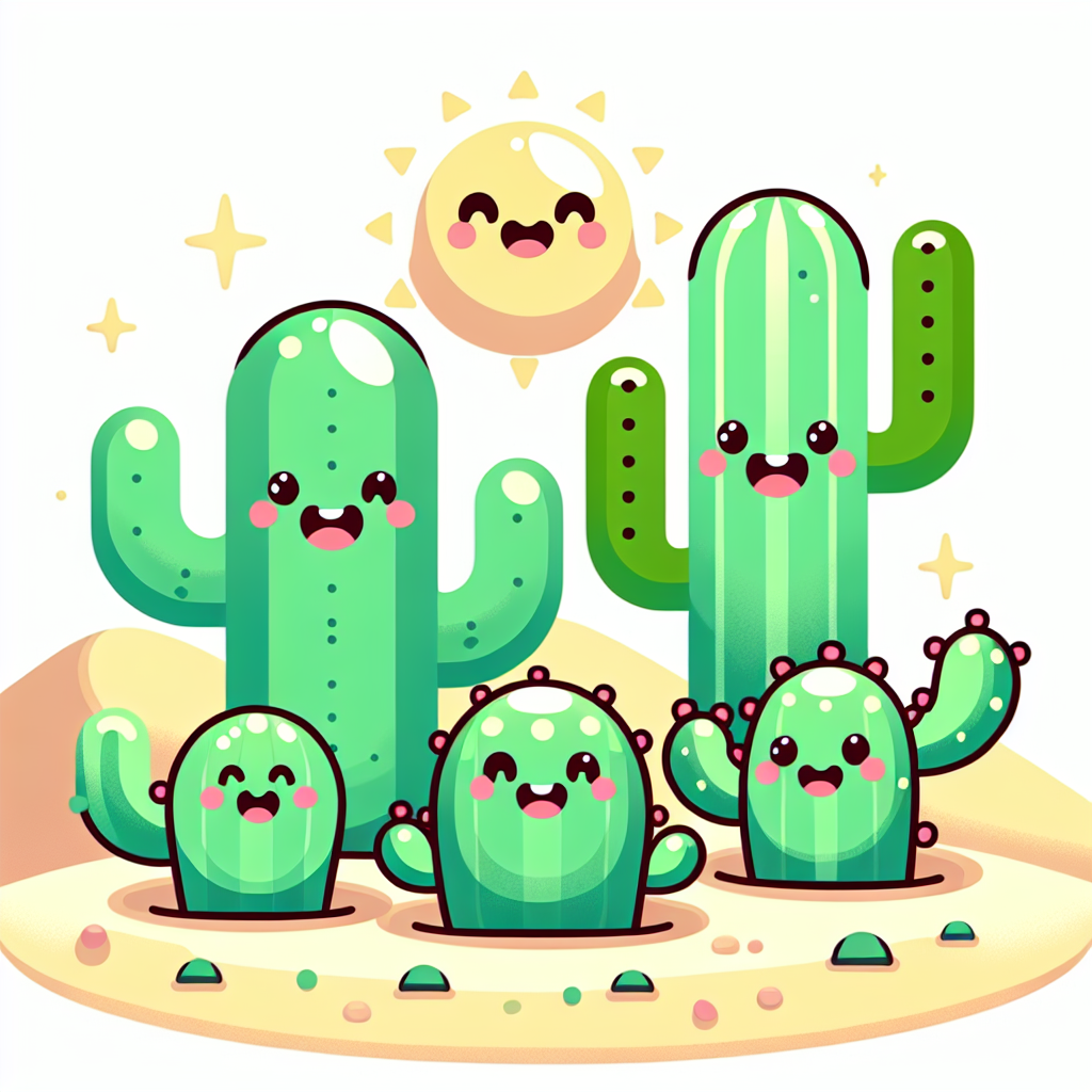 Charming Cactus Family Paint By Diamond
