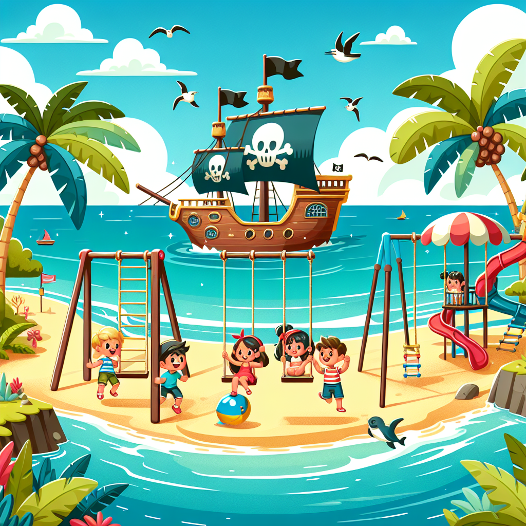 Island Adventure Playground Painting By Diamonds Kit