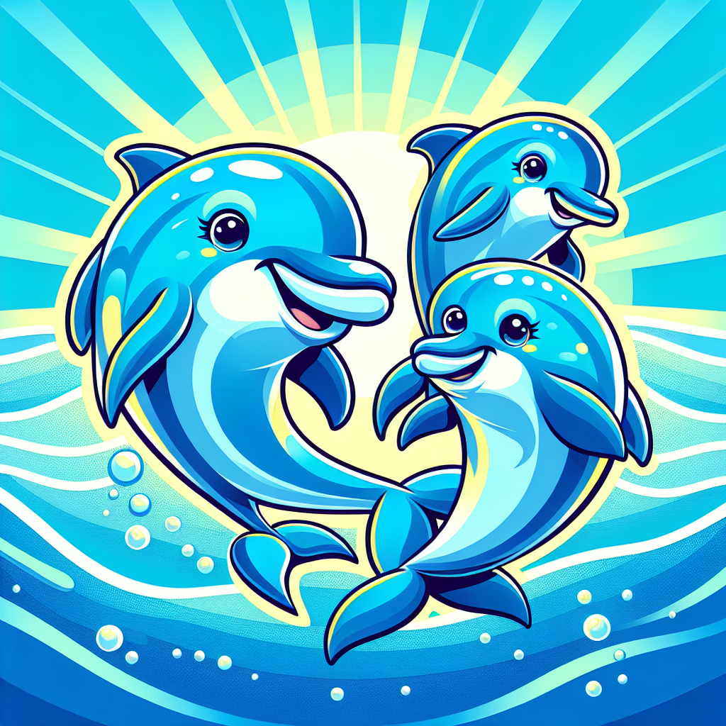 Cheerful Dolphin Family Paint By Diamonds Art