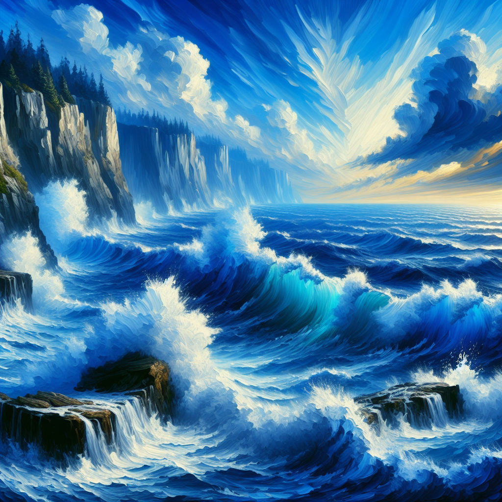 Majestic Seaside Cliff Painting By Diamonds Kit
