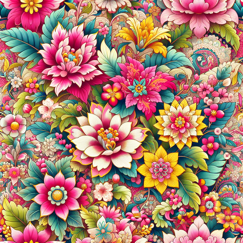 Blossoming Flower Delight Painting By Diamonds Kit